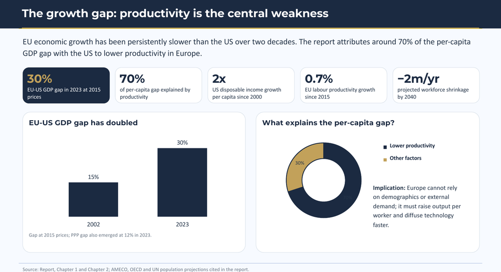 The Growth Gap: Productivity Is the Central Weakness