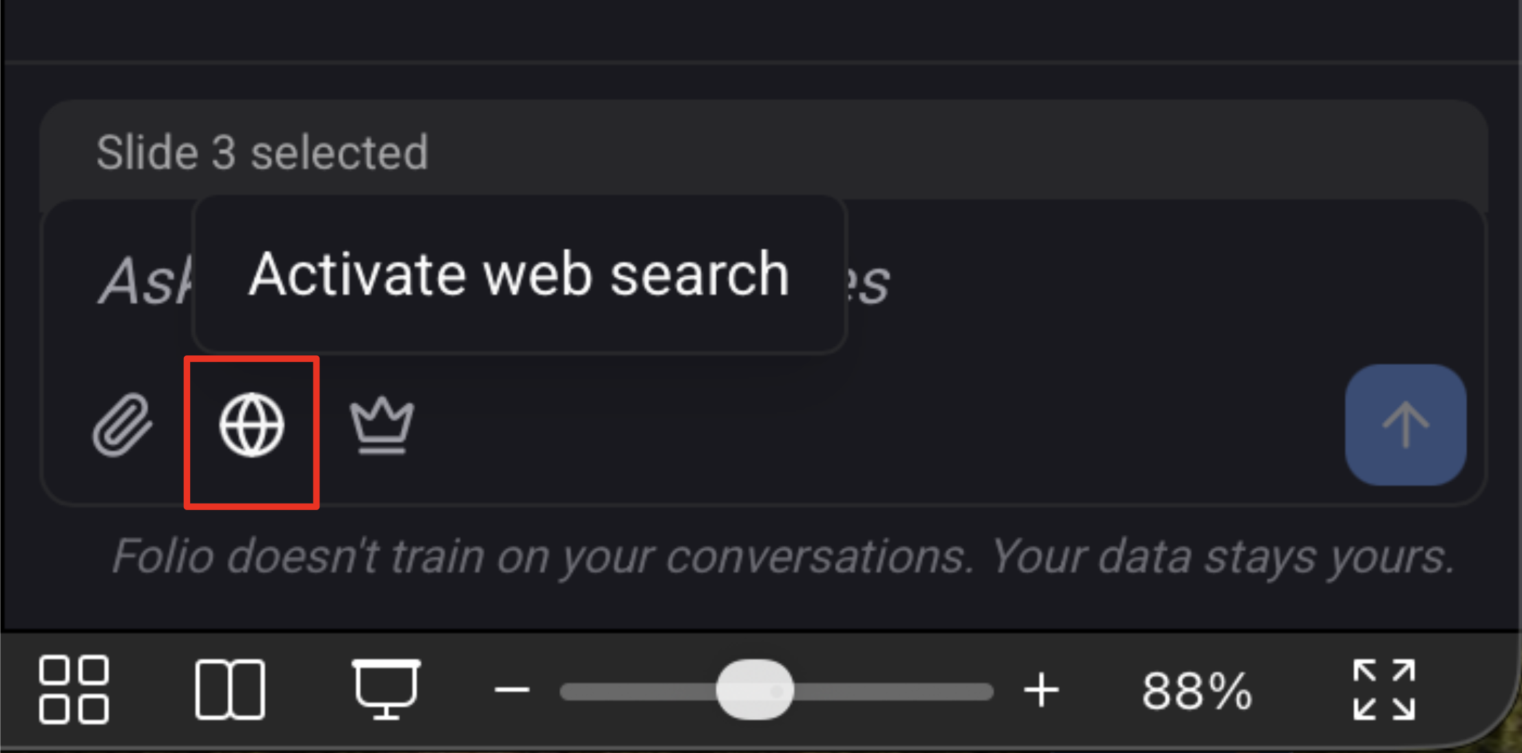 Enabling web search so the agent can fetch information from the web.